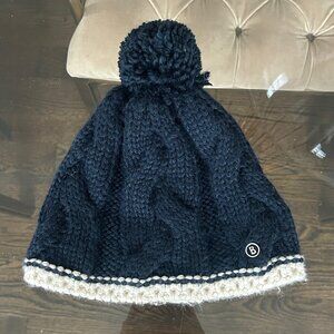 Bogner Navy Winter Hat Pom Pom